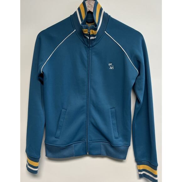 Vintage Y2K Abercrombie & Fitch Mens Medium Jersey Track Jacket Full Zip 90s - Picture 1 of 12